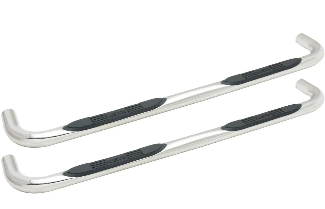 E-Series 3-Inch Nerf Side Step Bars; Stainless Steel (01-03 F-150 SuperCrew)