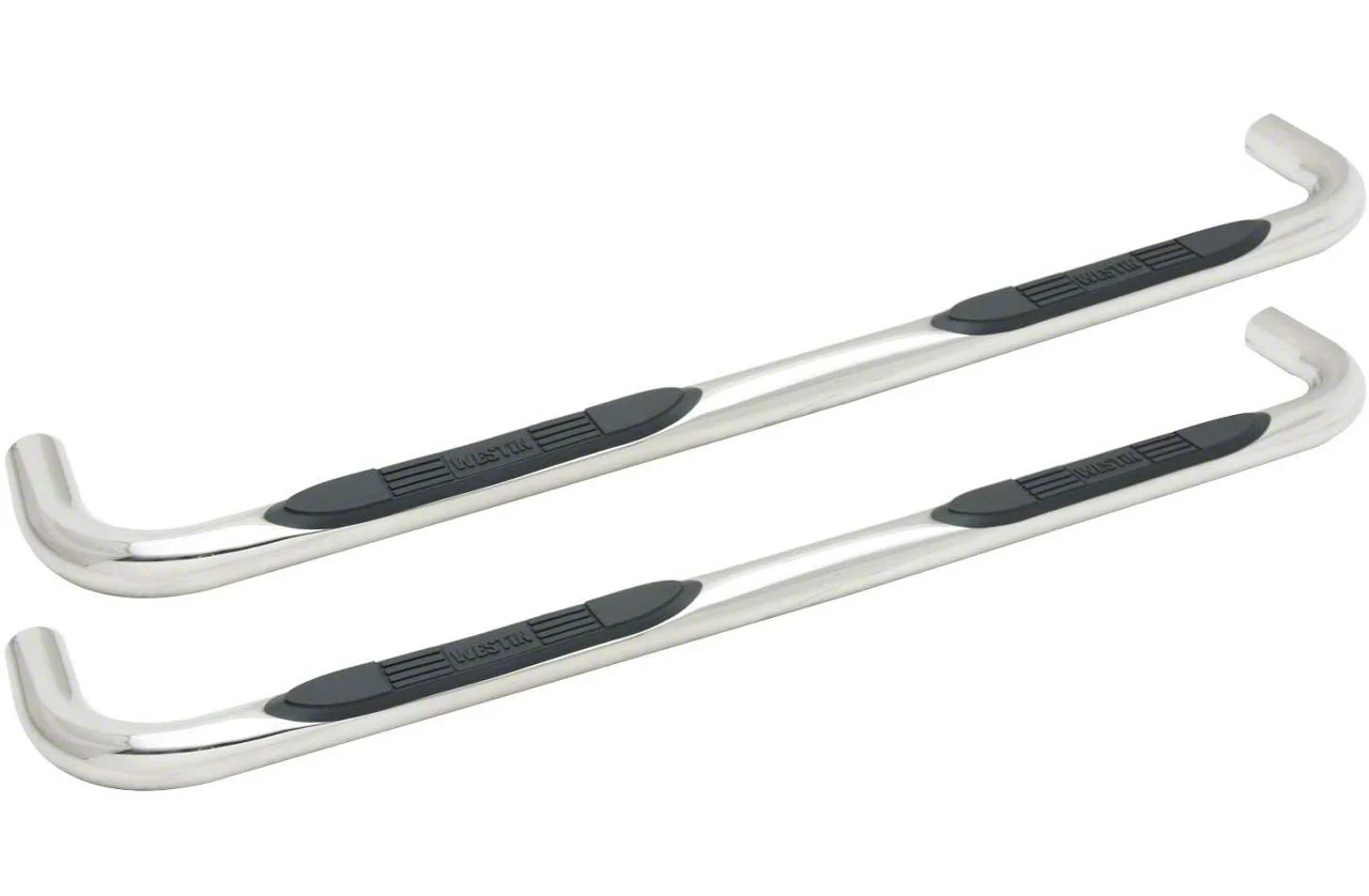 E-Series 3-Inch Nerf Side Step Bars; Stainless Steel (04-08 F-150 SuperCrew)