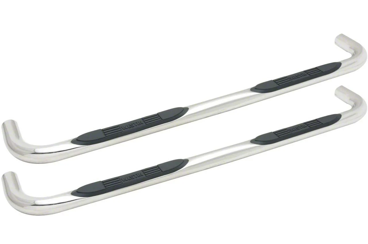 E-Series 3-Inch Nerf Side Step Bars; Stainless Steel (09-14 F-150 Regular Cab)