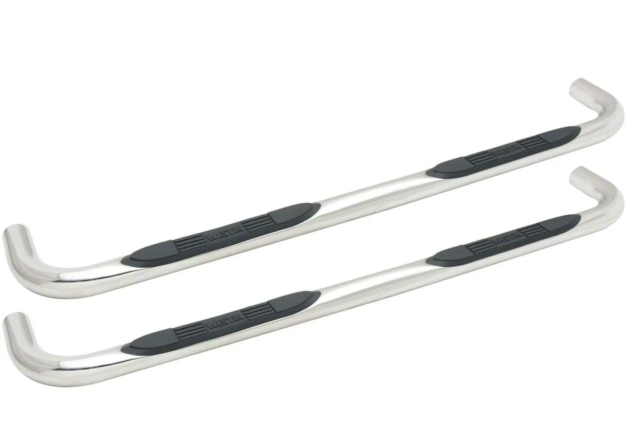 E-Series 3-Inch Nerf Side Step Bars; Stainless Steel (09-14 F-150 SuperCrew)