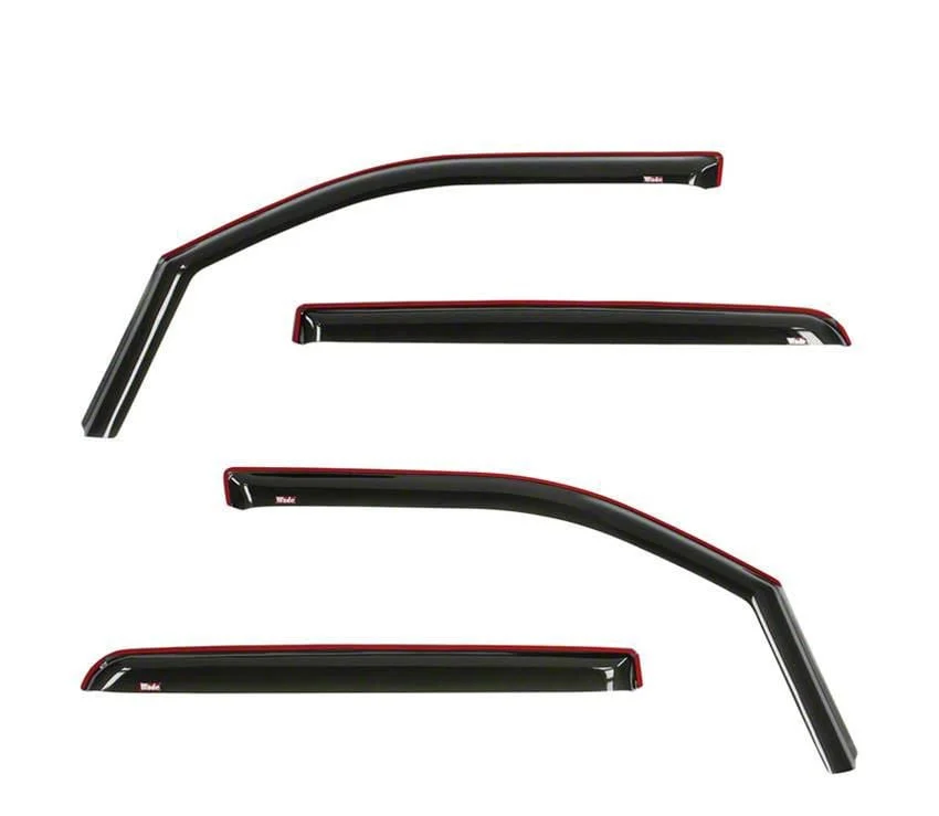 In-Channel Window Deflectors; Front and Rear; Smoke (19-26 RAM 1500 Crew Cab)