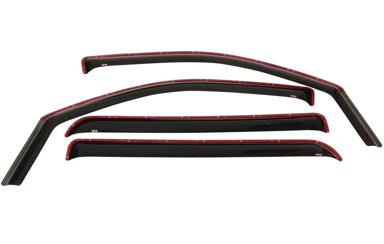 In-Channel Window Deflectors; Front and Rear; Smoke (09-18 RAM 1500 Crew Cab)