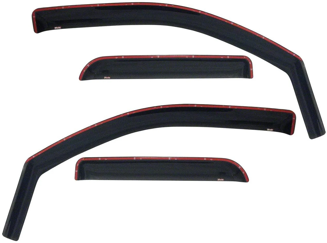 In-Channel Window Deflectors; Front and Rear; Smoke (09-18 RAM 1500 Quad Cab)