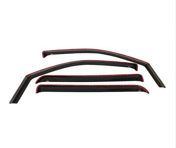 In-Channel Window Deflectors; Front and Rear; Smoke (14-18 Silverado 1500 Crew Cab)