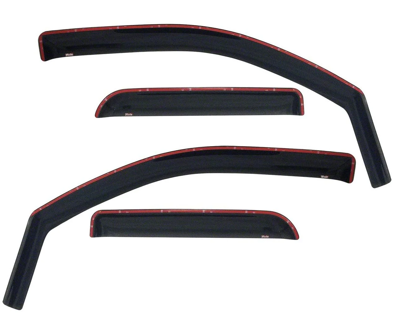 In-Channel Window Deflectors; Front and Rear; Smoke (14-18 Silverado 1500 Double Cab)