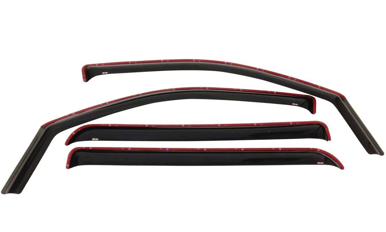 In-Channel Window Deflectors; Front and Rear; Smoke (11-16 F-250 Super Duty SuperCrew)