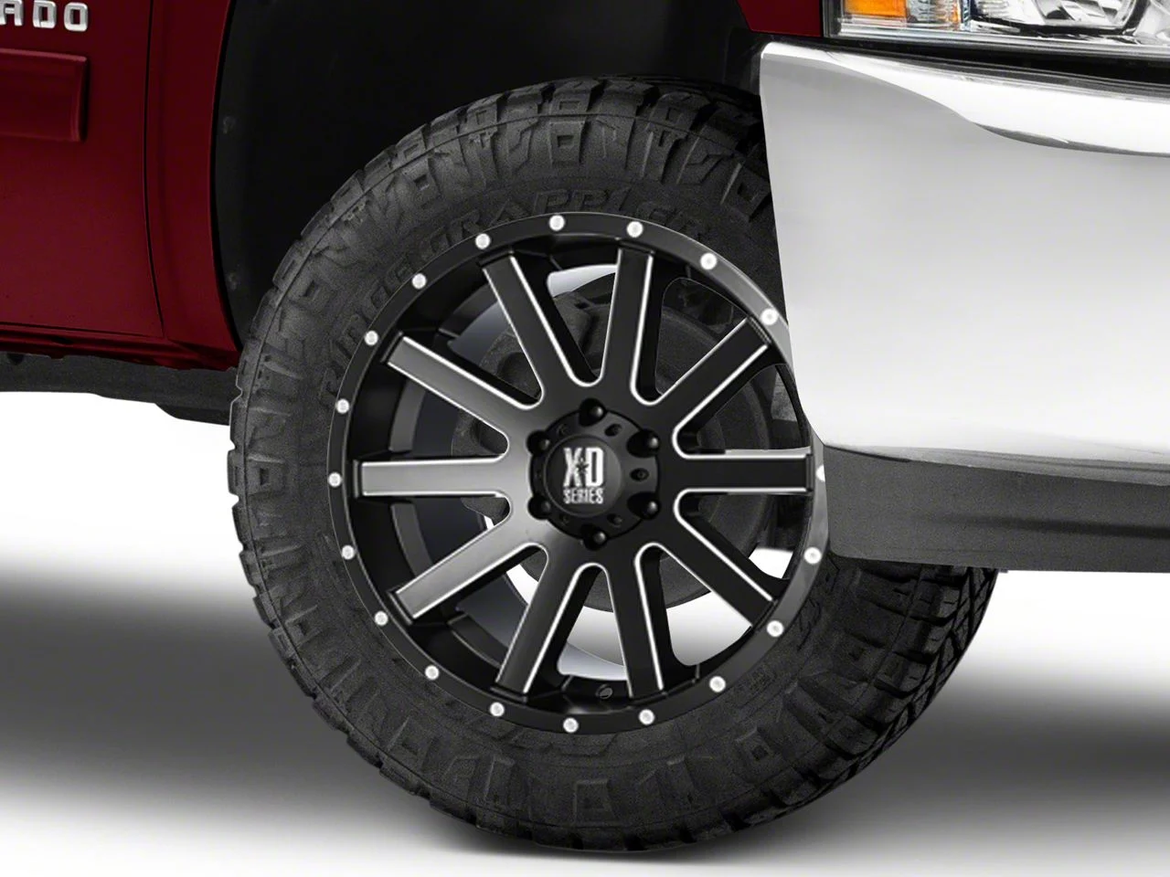 XD Heist Satin Black Milled 6-Lug Wheel; 20x10; -24mm Offset (07-13 Silverado 1500)