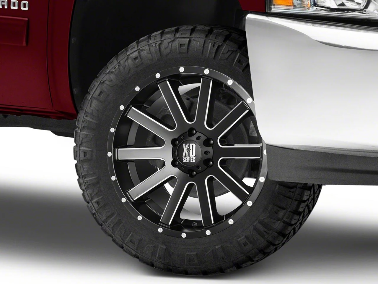 XD Heist Satin Black Milled 6-Lug Wheel; 20x9; 18mm Offset (07-13 Silverado 1500)