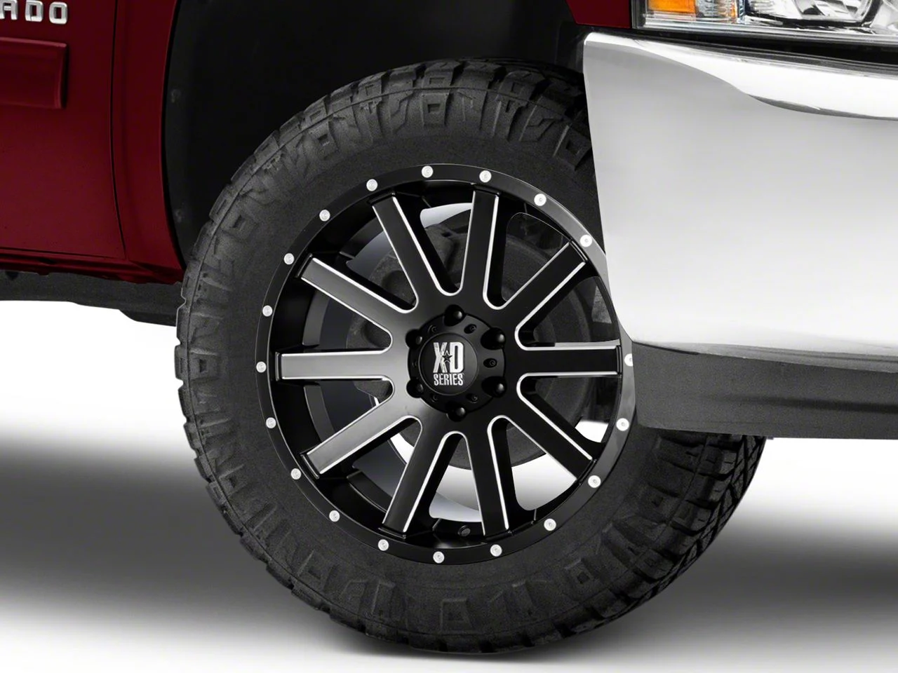 XD Heist Satin Black Milled 6-Lug Wheel; 20x9; 30mm Offset (07-13 Silverado 1500)