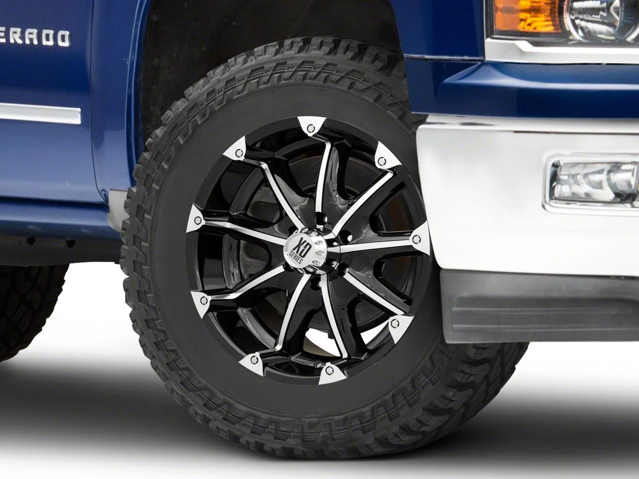 XD Badlands Gloss Black Machined 6-Lug Wheel; 20x9; 18mm Offset (14-18 Silverado 1500)