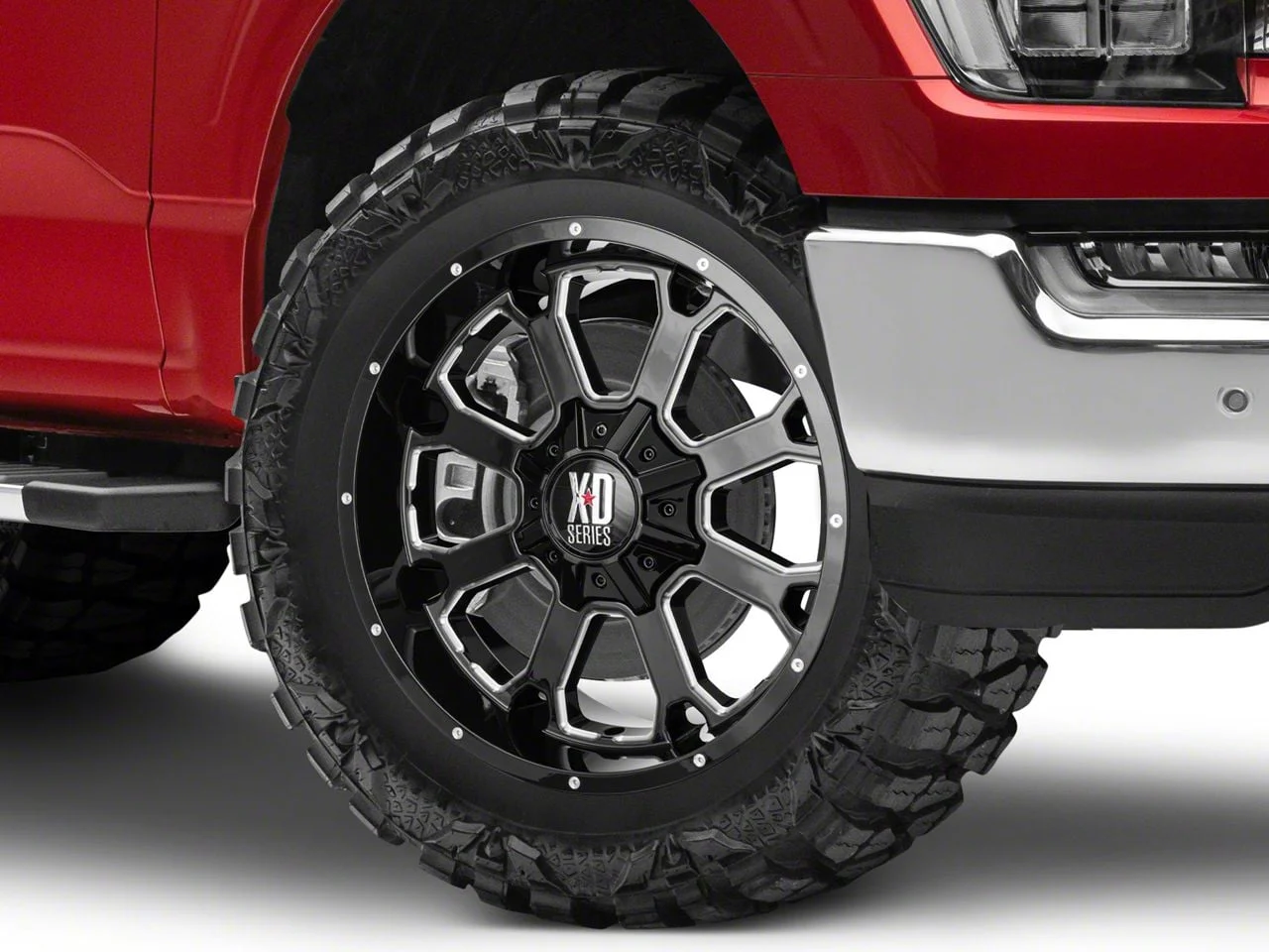 XD Buck 25 Gloss Black Milled 6-Lug Wheel; 20x9; 0mm Offset (21-26 F-150)
