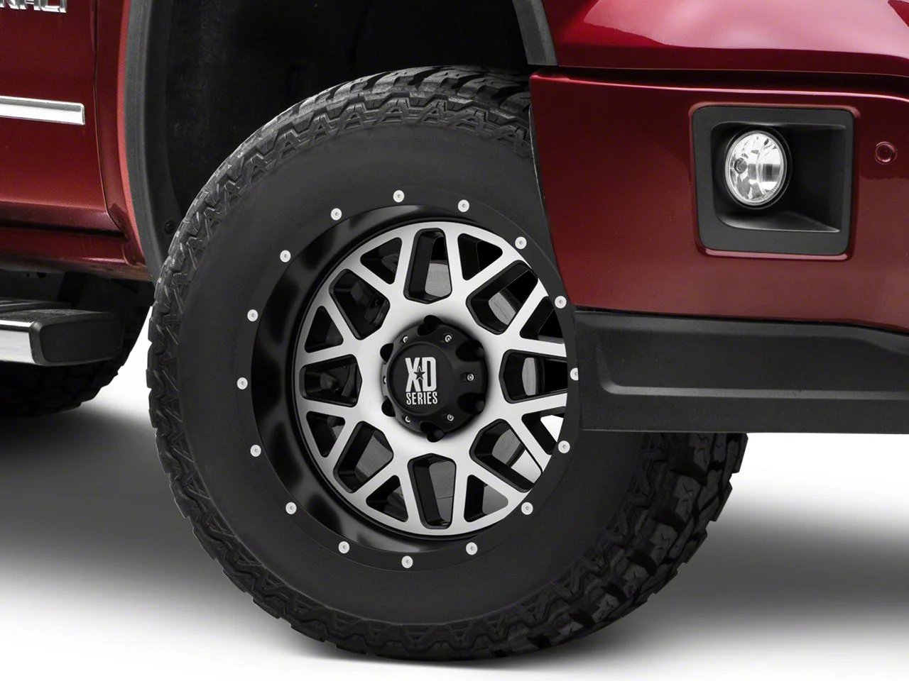 XD Grenade Satin Black Machined 6-Lug Wheel; 17x9; -12mm Offset (14-18 Sierra 1500)