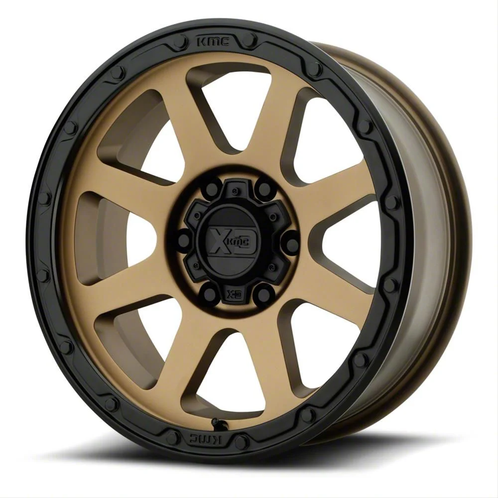 XD Addict 2 Matte Bronze with Matte Black Lip 6-Lug Wheel; 17x9; 18mm Offset (07-14 Tahoe)