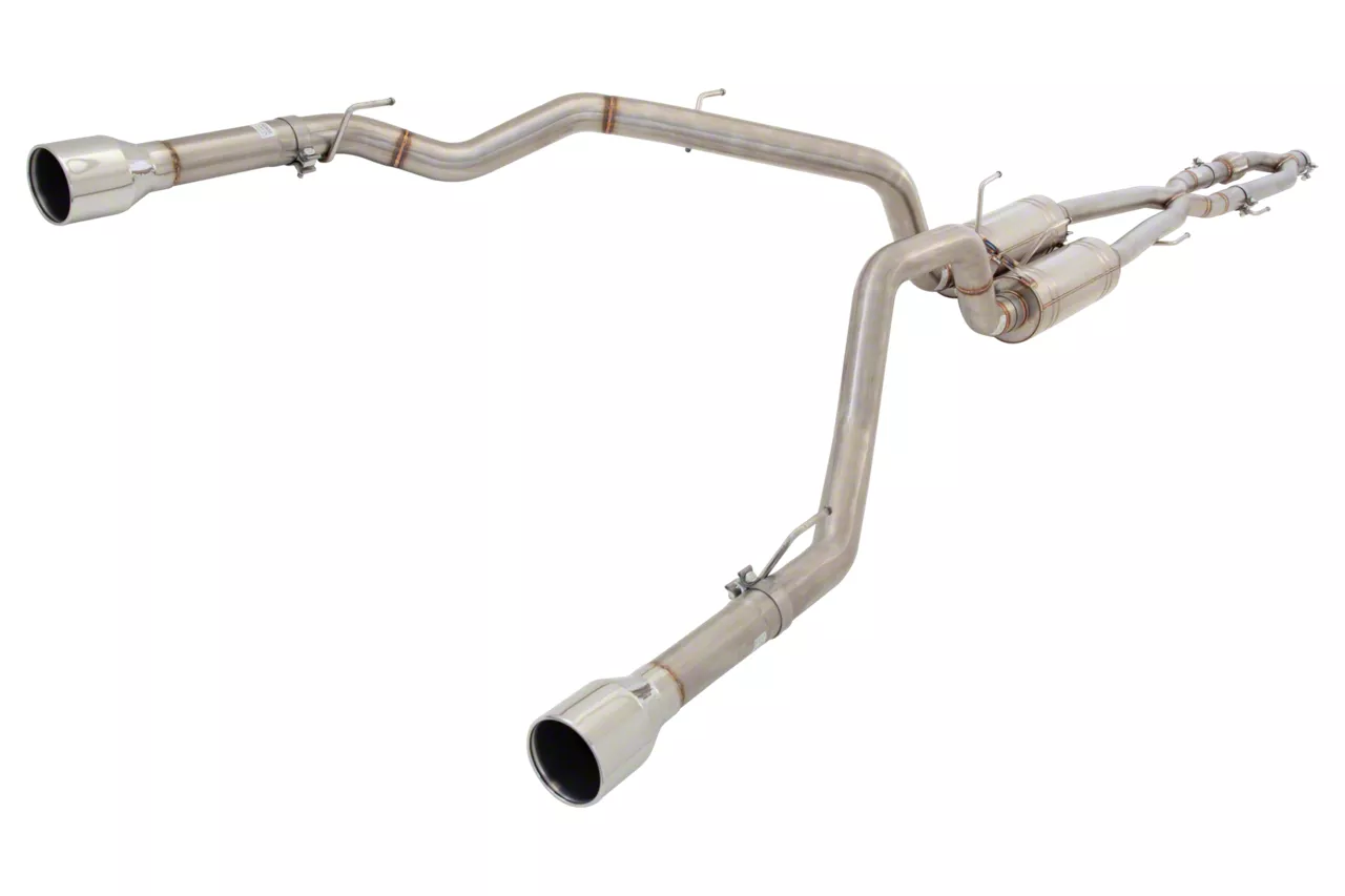XForce Twin 2.50 to 3-Inch Dual Exhaust System with Polished Tips (09-18 5.7L RAM 1500 w/ Factory Dual Exhaust)