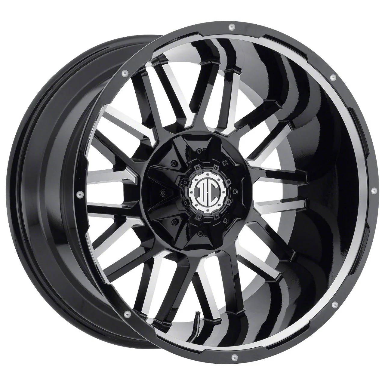 Xtreme Offroad NX-12 Midnight Black Diamond Cut Face 6-Lug Wheel; 20x9; -12mm Offset (15-20 F-150)