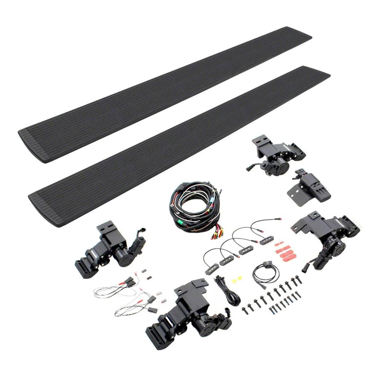Go Rhino E-BOARD E1 Electric Running Boards; Protective Bedliner Coating (15-20 Yukon)