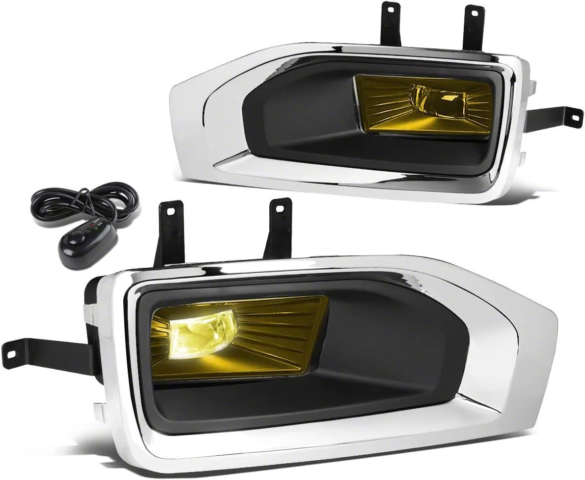 Factory Style LED Fog Lights with Switch; Amber (15-18 Yukon)
