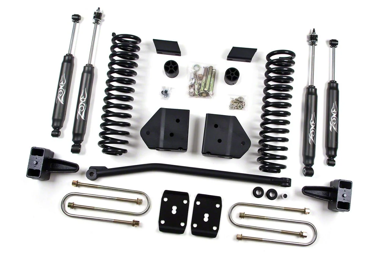Zone Offroad 4-Inch Suspension Lift Kit with Nitro Shocks (11-16 4WD 6.7L Powerstroke F-350 Super Duty)