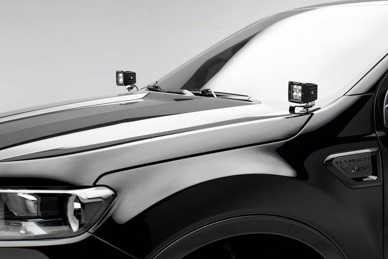 ZRoadz Two 3-Inch LED Pod Light Hood Hinge Mounting Brackets (19-26 Ranger)