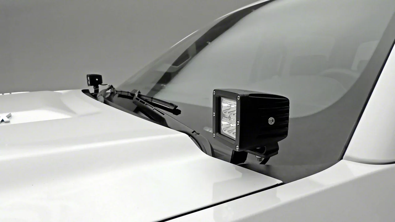 ZRoadz Two 3-Inch LED Pod Light Hood Hinge Mounting Brackets (15-19 Silverado 2500 HD)