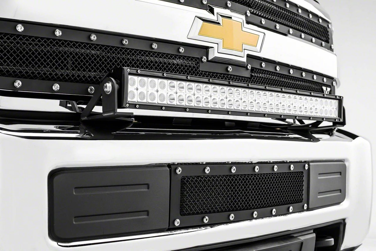 ZRoadz 30-Inch LED Light Bar Bumper Mounting Brackets (15-19 Silverado 3500 HD)