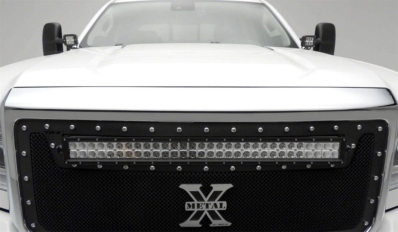 ZRoadz Two 3-Inch LED Pod Lights with Hood Hinge Mounting Brackets (15-19 Silverado 3500 HD)