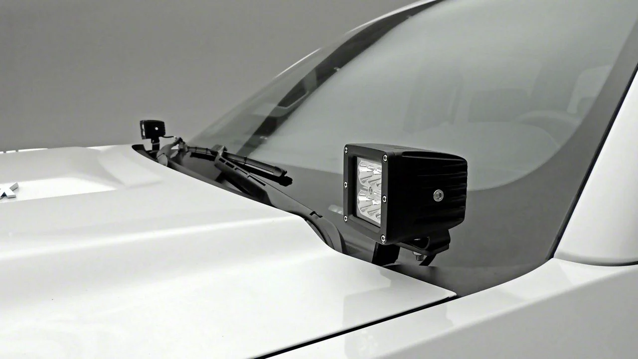 ZRoadz Two 3-Inch LED Pod Light Hood Hinge Mounting Brackets (15-19 Silverado 3500 HD)