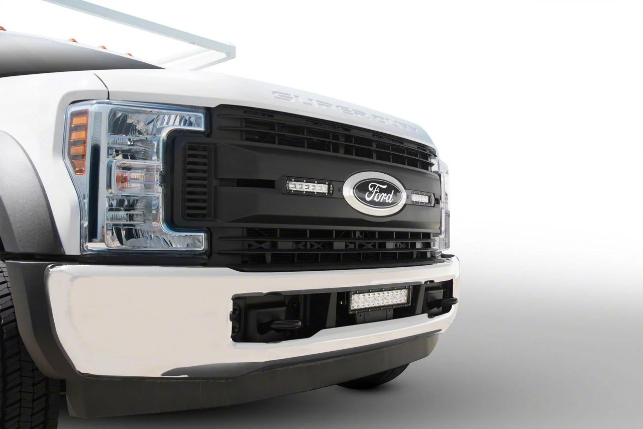 ZRoadz OEM Grille LED Kit with Two 6-Inch Slim LED Light Bars; Mild Steel (17-19 F-250 Super Duty XL)